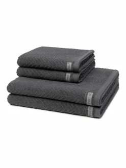 Ross Heimtextilien*Handtuchset 4-teilig - Smart grau uni