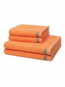 Ross Heimtextilien*Handtuchset 4-teilig - Smart orange uni