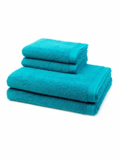 Möve Heimtextilien*Handtuchset 4-teilig - Superwuschel türkis uni