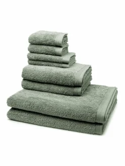 Möve Heimtextilien*Handtuchset 8-teilig - Superwuschel grün uni