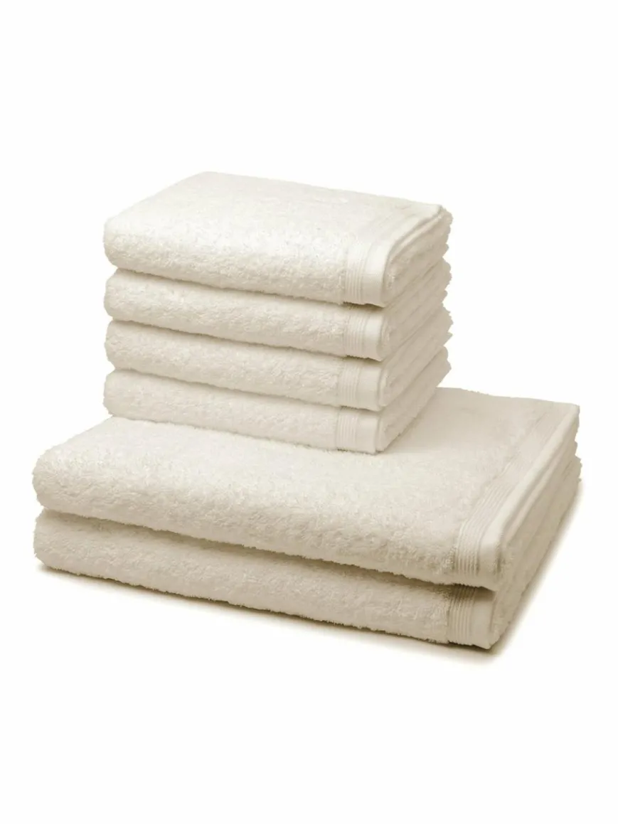 Möve Heimtextilien*Handtuchset 6-teilig - Superwuschel beige uni
