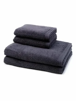 Möve Heimtextilien*Handtuchset 4-teilig - Superwuschel grau uni