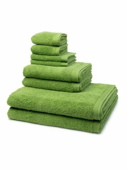 Möve Heimtextilien*Handtuchset 8-teilig - Superwuschel grün uni