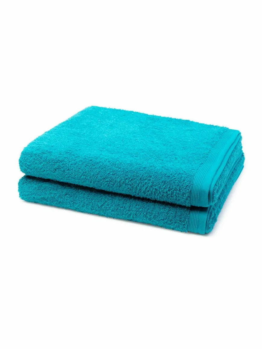 Möve Heimtextilien*Handtuchset 2-teilig - Superwuschel türkis uni