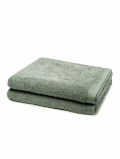 Möve Heimtextilien*Handtuchset 2-teilig - Superwuschel grün uni