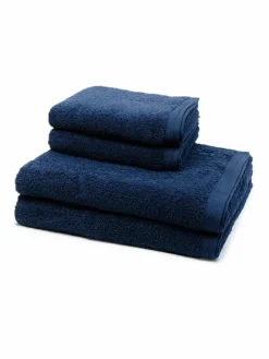 Möve Heimtextilien*Handtuchset 4-teilig - Superwuschel blau uni