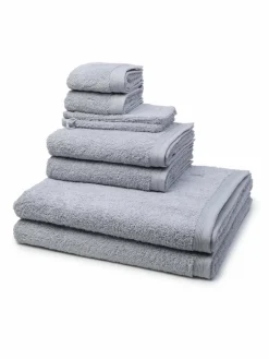 Möve Heimtextilien*Handtuchset 8-teilig - Superwuschel hellgrau grau uni