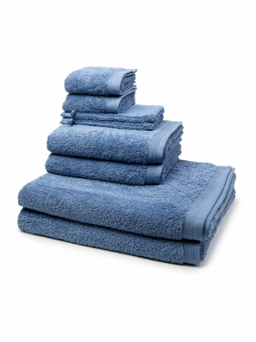 Möve Heimtextilien*Handtuchset 8-teilig - Superwuschel blau uni