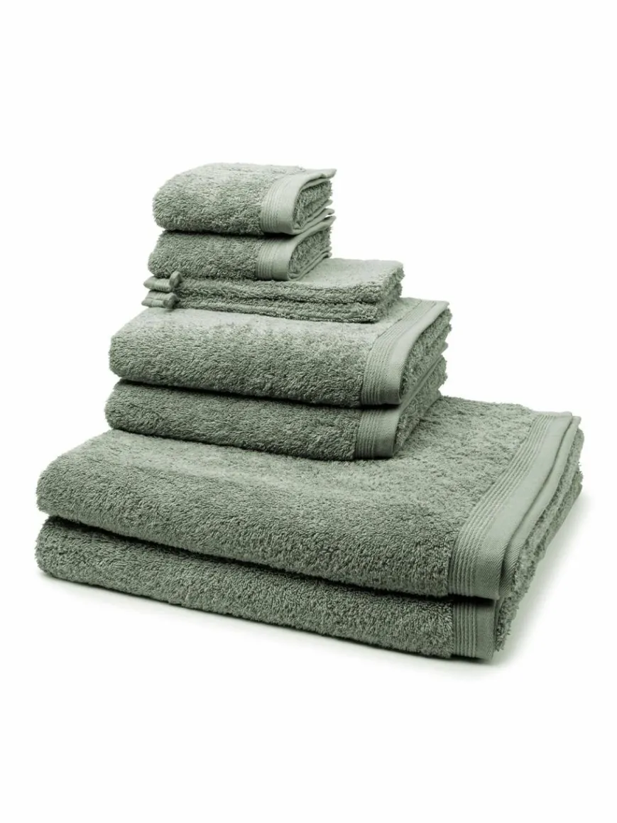 Möve Heimtextilien*Handtuchset 8-teilig - Superwuschel grün uni