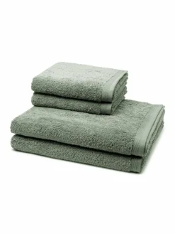 Möve Heimtextilien*Handtuchset 4-teilig - Superwuschel grün uni