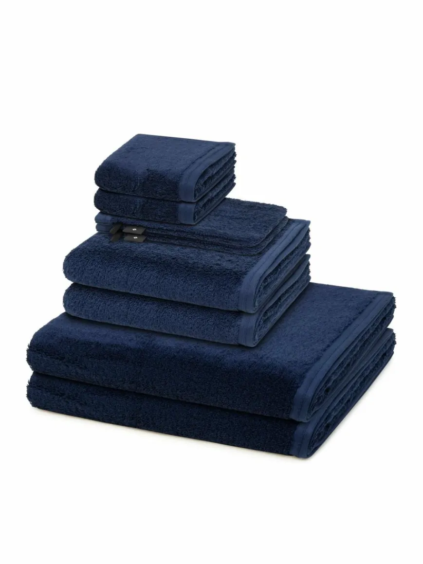 Vossen Heimtextilien*Handtuchset 8-teilig - Vegan Life blau uni