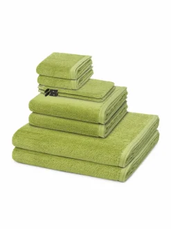 Vossen Heimtextilien*Handtuchset 8-teilig - Vegan Life grün uni