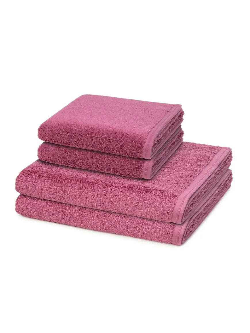 Vossen Heimtextilien*Handtuchset 2-teilig - Vegan Life pink uni