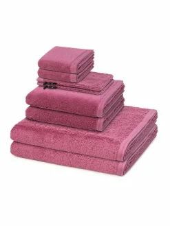 Vossen Heimtextilien*Handtuchset 8-teilig - Vegan Life pink uni