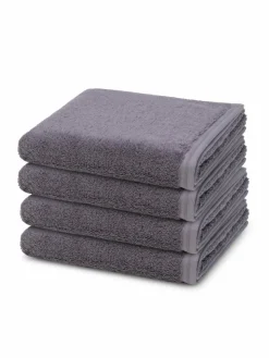 Vossen Heimtextilien*Handtuchset 4-teilig - Vegan Life grau uni