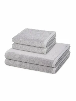 Vossen Heimtextilien*Handtuchset 2-teilig - Vegan Life hellgrau uni