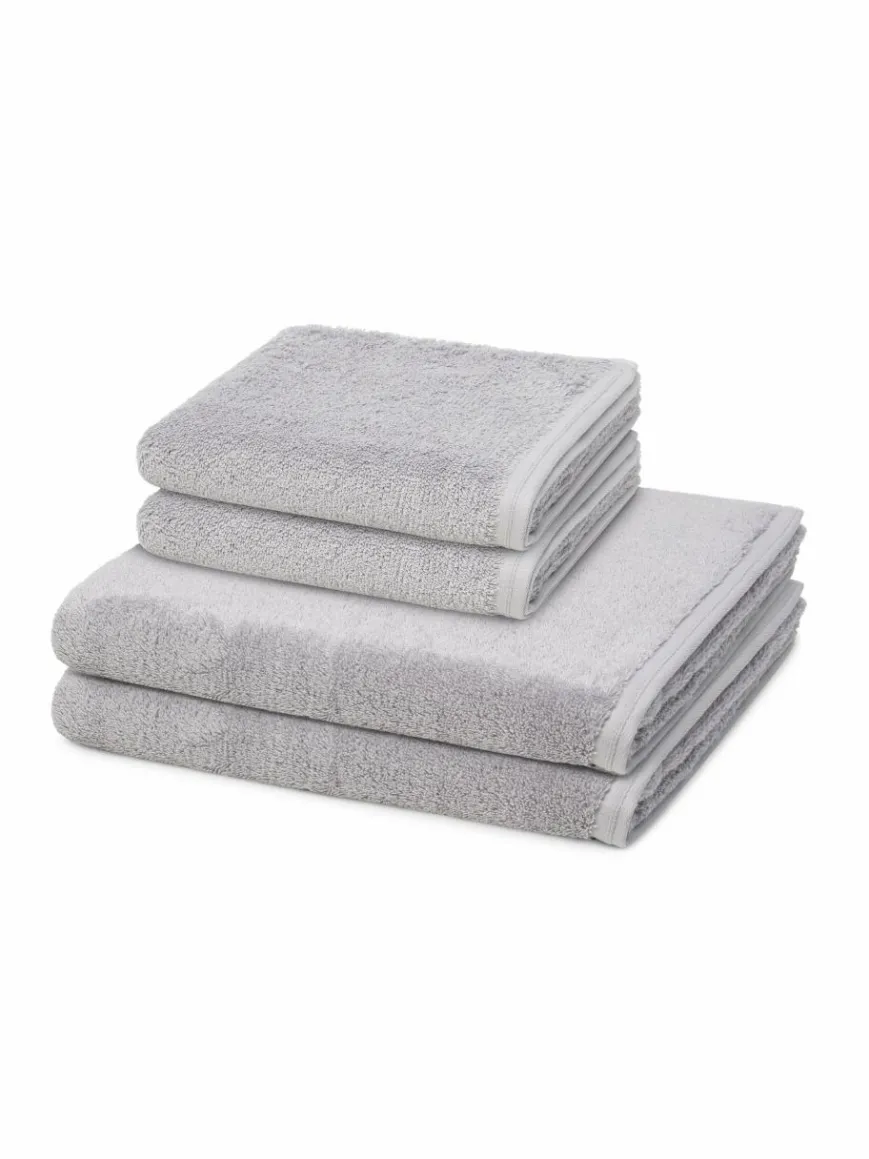 Vossen Heimtextilien*Handtuchset 2-teilig - Vegan Life hellgrau uni