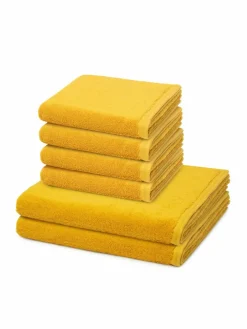 Vossen Heimtextilien*Handtuchset 6-teilig - Vegan Life gelb uni