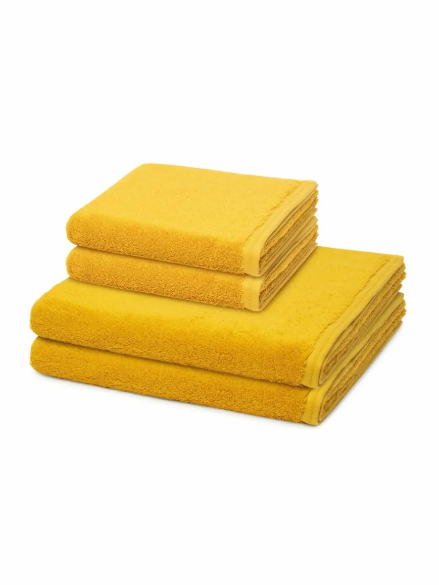 Vossen Heimtextilien*Handtuchset 2-teilig - Vegan Life gelb uni