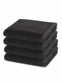 Vossen Heimtextilien*Handtuchset 4-teilig - Vegan Life grau uni