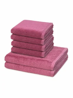 Vossen Heimtextilien*Handtuchset 6-teilig - Vegan Life pink uni