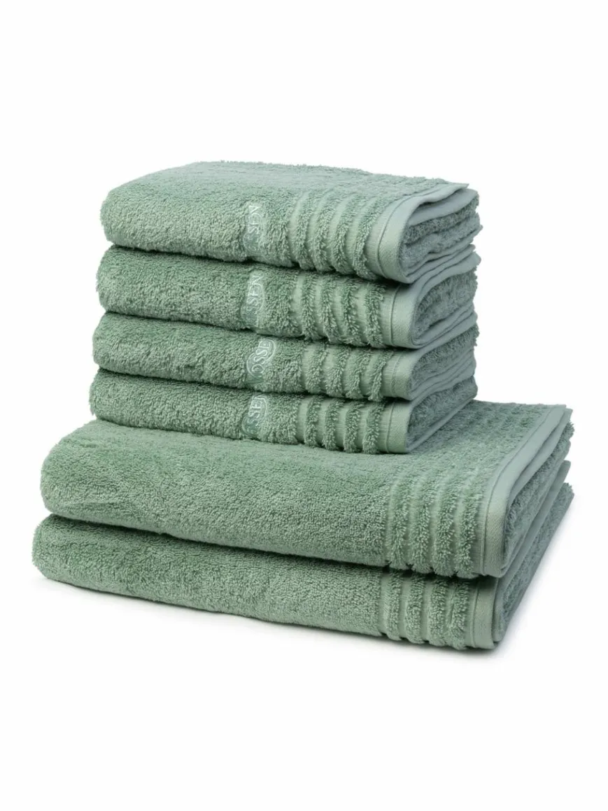 Vossen Heimtextilien*Handtuchset 6-teilig - Vienna Style Supersoft grün uni