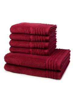 Vossen Heimtextilien*Handtuchset 6-teilig - Vienna Style Supersoft rot uni