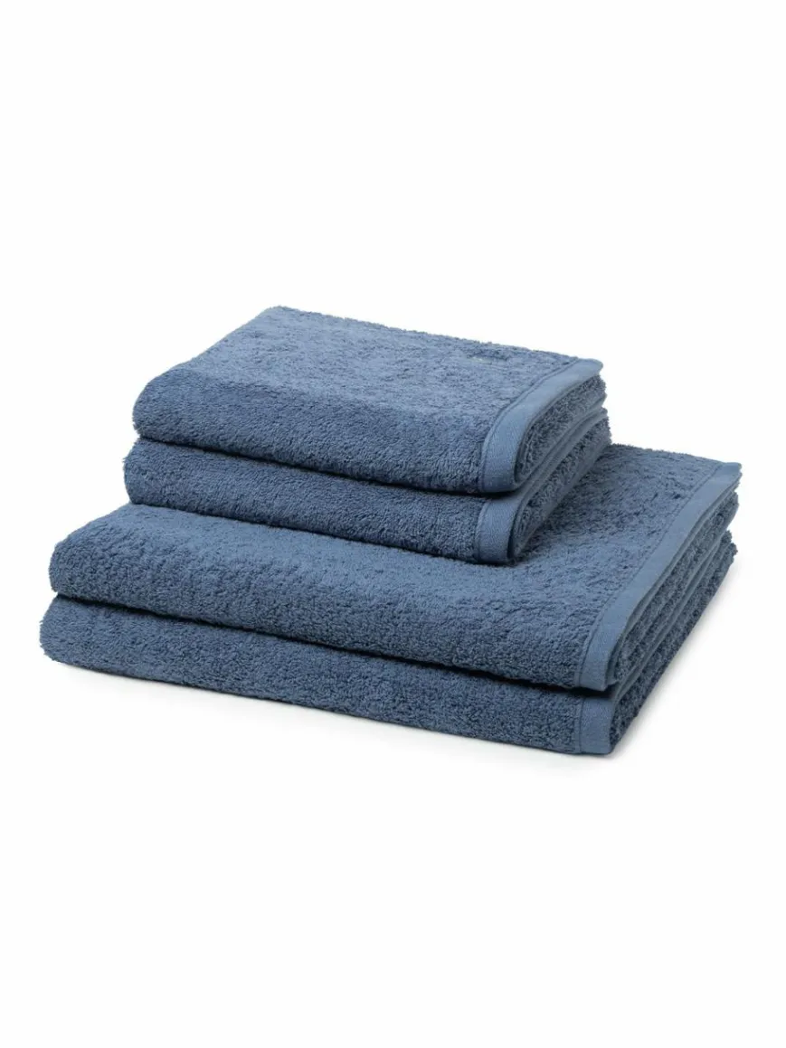 Ross Heimtextilien*Handtuchset 4-teilig - Vita blau uni