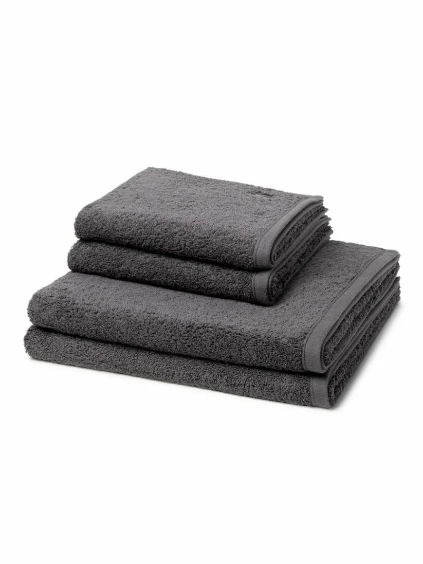 Ross Heimtextilien*Handtuchset 4-teilig - Vita grau uni