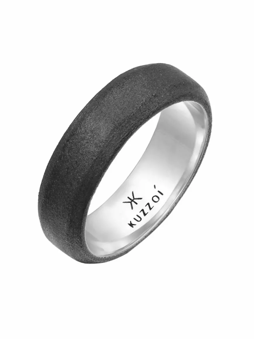 KUZZOI Schmuck*Herren Ring schwarz uni