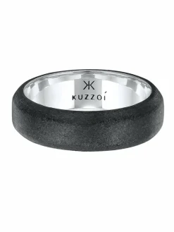 KUZZOI Schmuck*Herren Ring schwarz uni