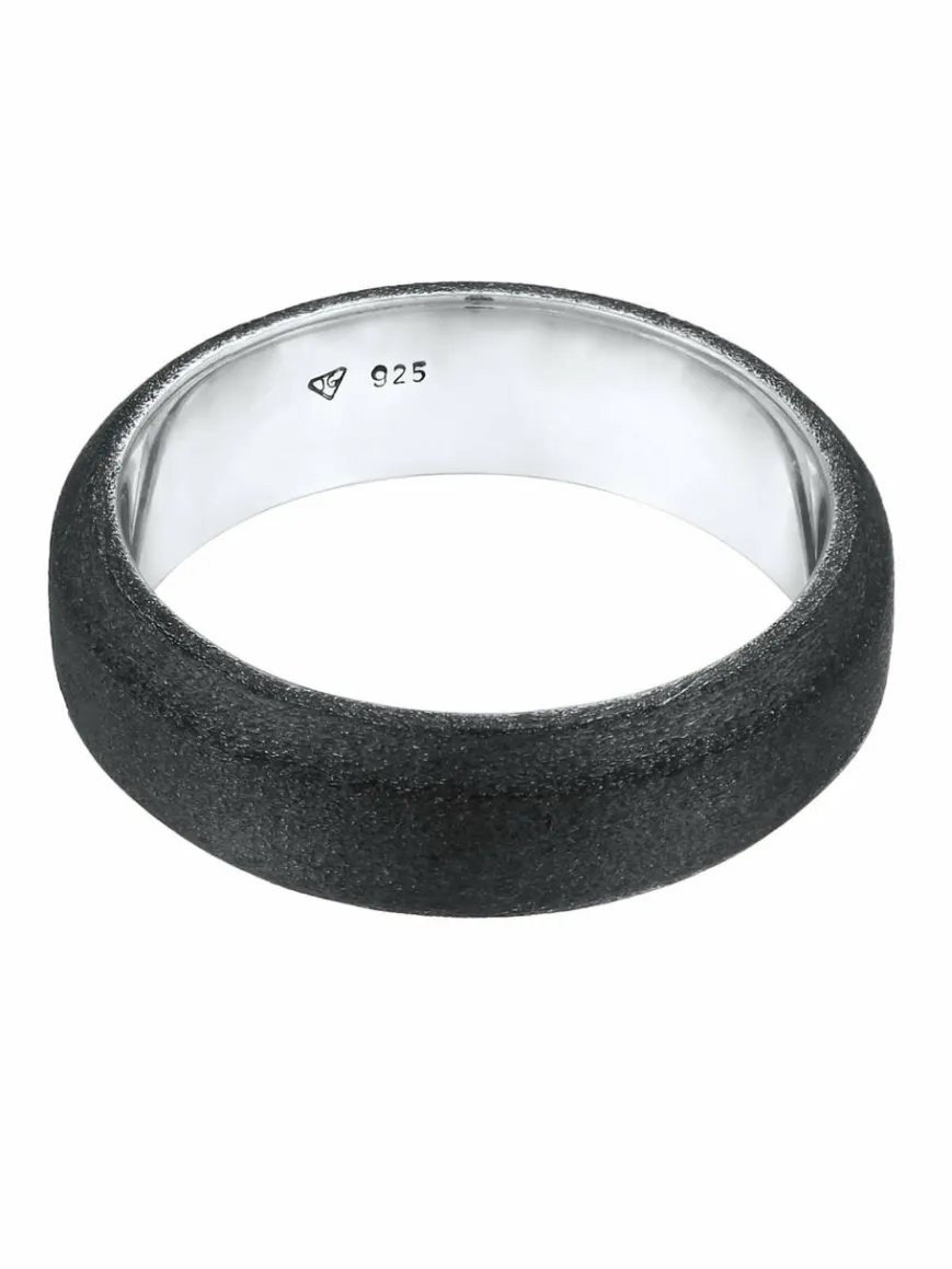 KUZZOI Schmuck*Herren Ring schwarz uni