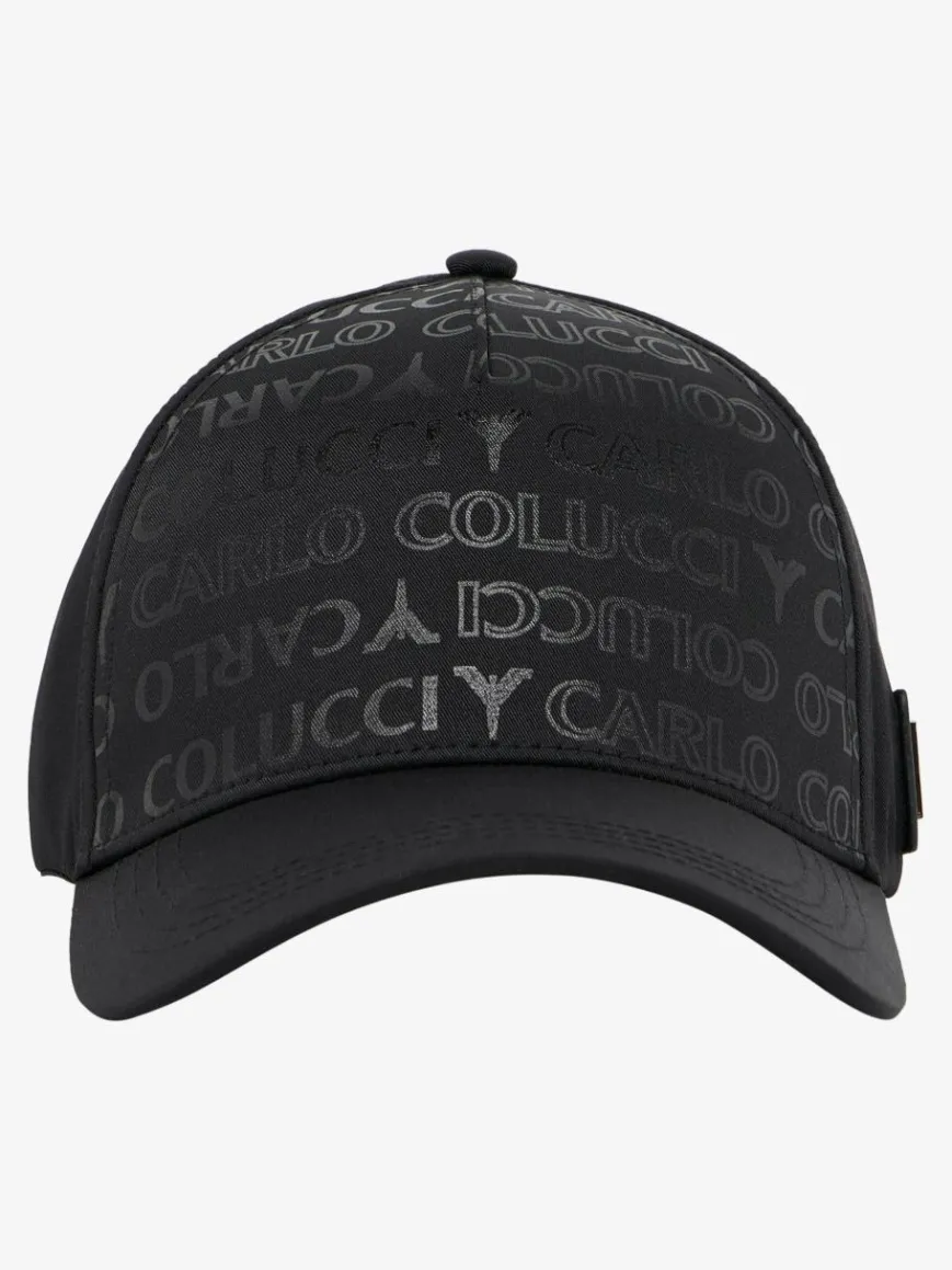 Carlo Colucci Mützen & Hüte*Herren, Unisex Baseball Cap - Dibiasi schwarz bedruckt