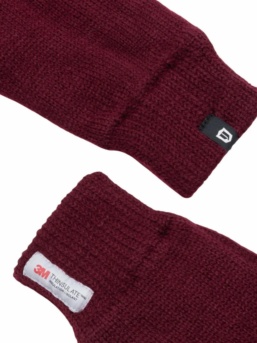 Indicode Handschuhe*Herren, Unisex Handschuhe - Jason bordeaux rot uni