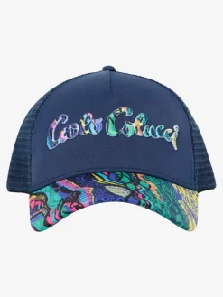 Carlo Colucci Mützen & Hüte*Herren, Unisex Trucker Cap - Dieghi blau gemustert