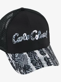 Carlo Colucci Mützen & Hüte*Herren, Unisex Trucker Cap - Dieghi schwarz gemustert