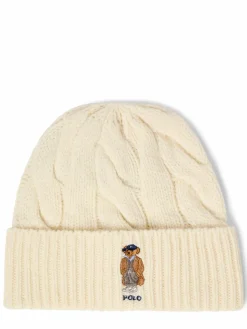 Polo Ralph Lauren Mützen & Hüte*Mütze mit Wollanteil ecru uni