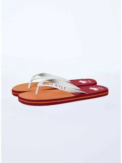 Polo Sylt Zehentrenner*Unisex Beach-Sandals rot gemustert