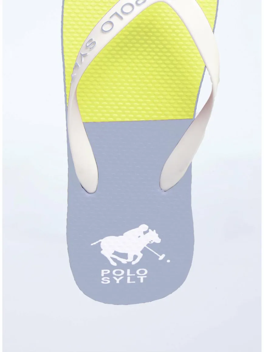 Polo Sylt Zehentrenner*Unisex Beach-Sandals hellblau gemustert