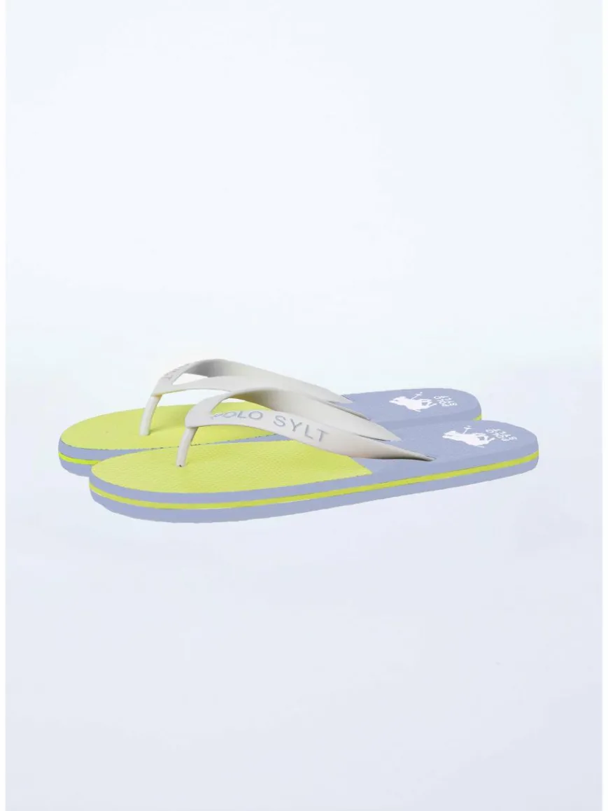 Polo Sylt Zehentrenner*Unisex Beach-Sandals hellblau gemustert