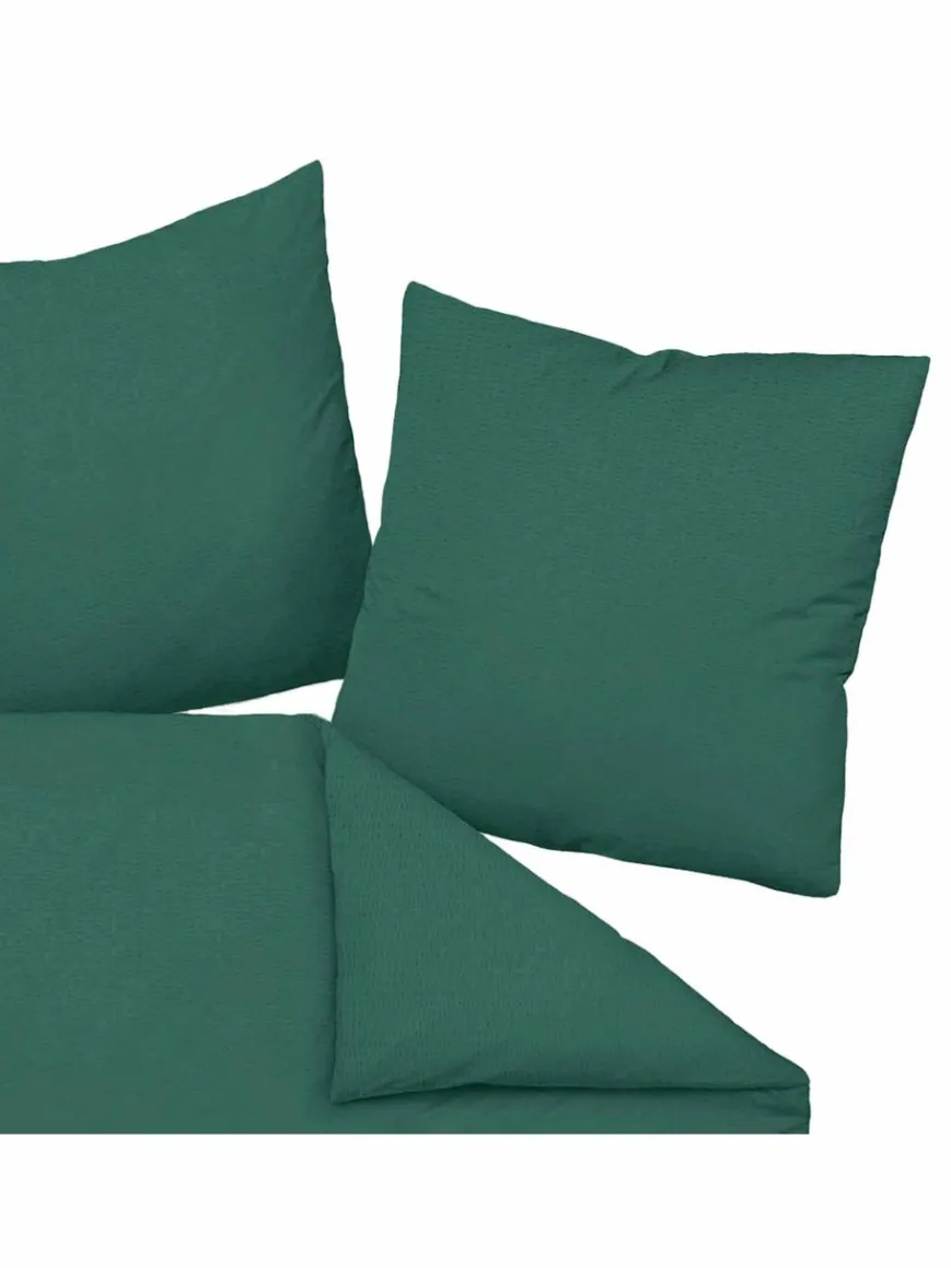 Janine Heimtextilien*Unisex Bettwäsche 1er Pack grün uni