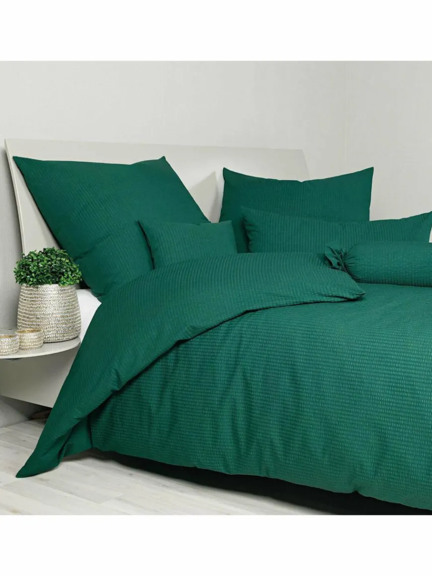 Janine Heimtextilien*Unisex Bettwäsche 1er Pack grün uni