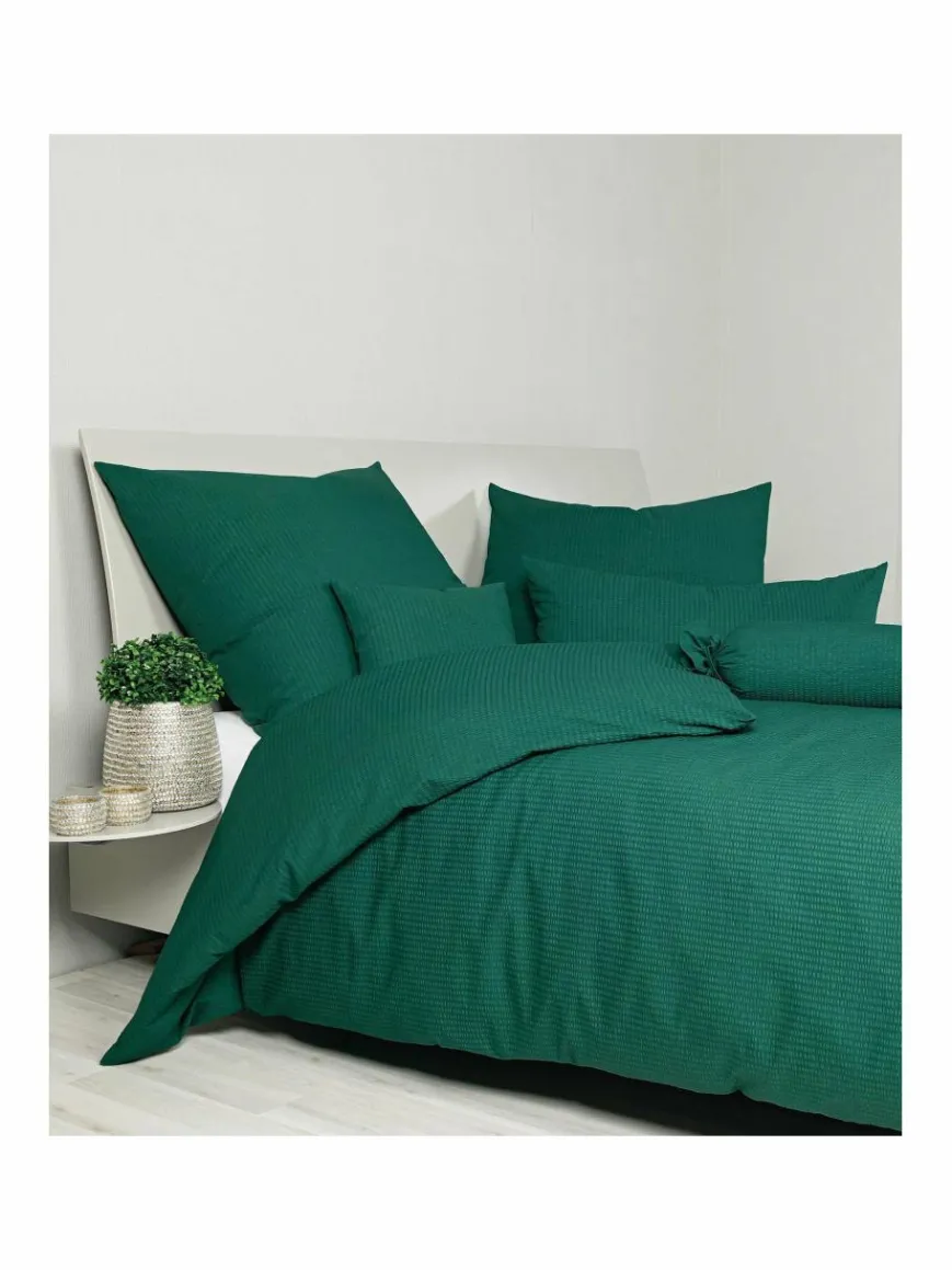 Janine Heimtextilien*Unisex Bettwäsche 1er Pack grün uni