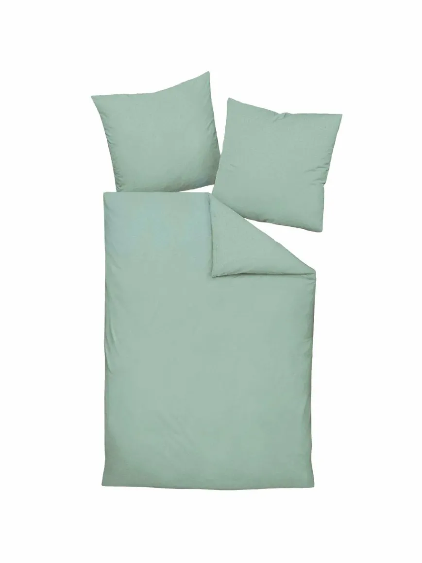 Janine Heimtextilien*Unisex Bettwäsche 1er Pack grün uni
