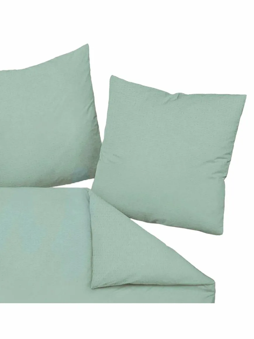 Janine Heimtextilien*Unisex Bettwäsche 1er Pack grün uni