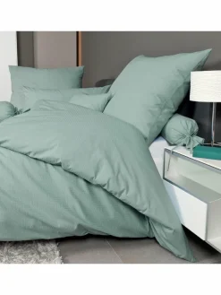 Janine Heimtextilien*Unisex Bettwäsche 1er Pack grün uni