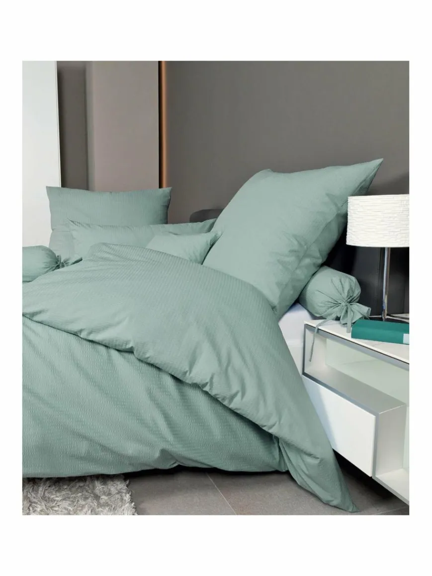 Janine Heimtextilien*Unisex Bettwäsche 1er Pack grün uni