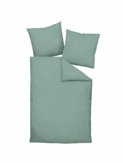 Janine Heimtextilien*Unisex Bettwäsche 1er Pack grün uni