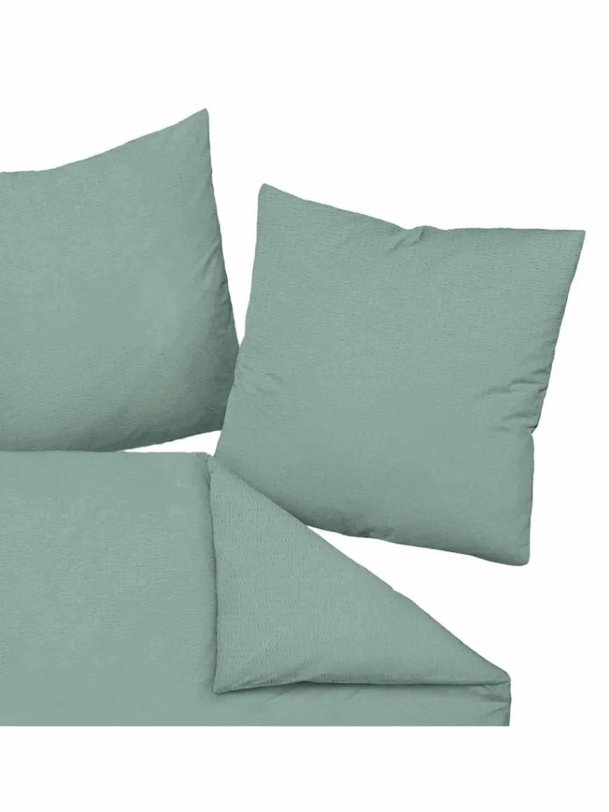 Janine Heimtextilien*Unisex Bettwäsche 1er Pack grün uni