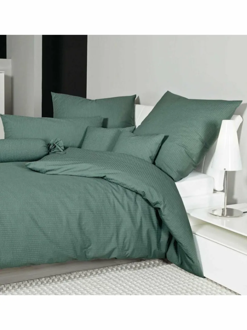 Janine Heimtextilien*Unisex Bettwäsche 1er Pack grün uni